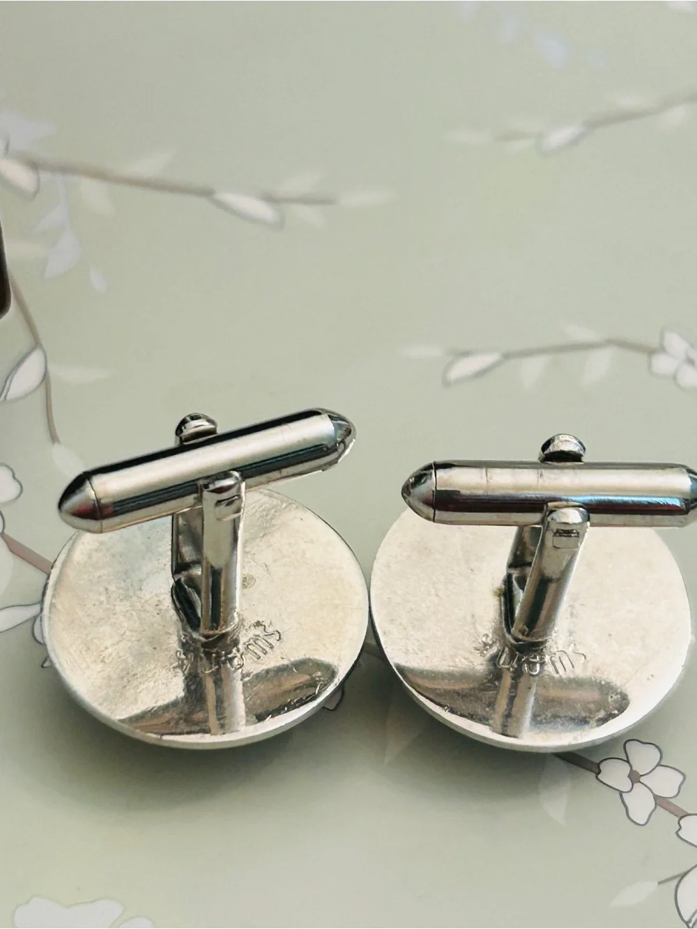 Silver Swirl Vintage Cufflinks